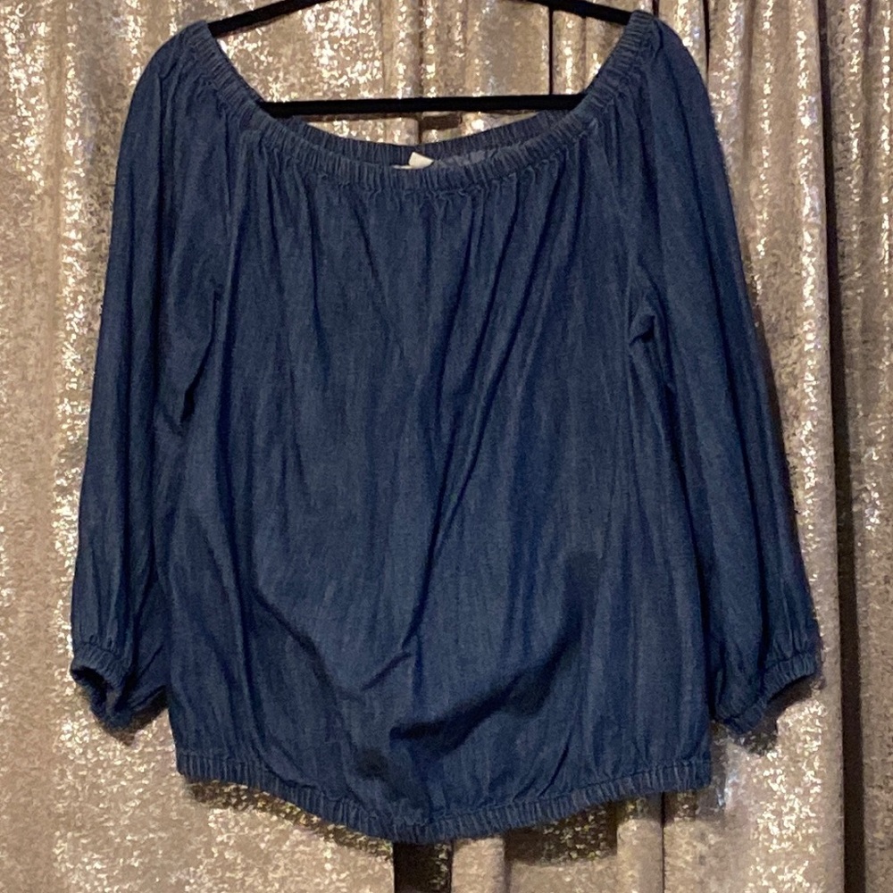 Off the Shoulder Denim Top